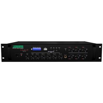 MP210U 60W-350W 6 Zon Paging dan Music Mixer Amplifier dengan USB & Tuner