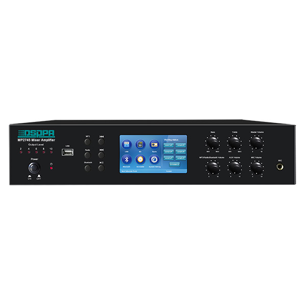 MP2745 450W 6 Amplifier pengadun zon dengan pemasa & USB & Tuner & Bluetooth