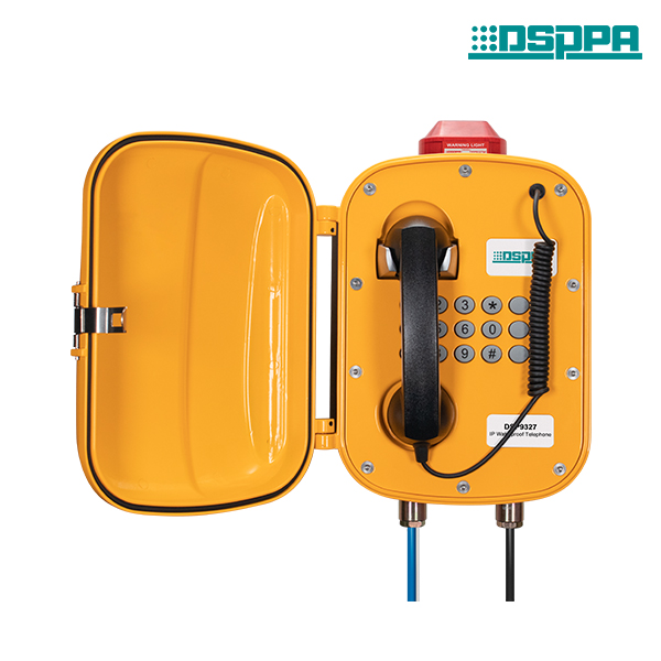 DSP9327W IP kalis air bunyi & penggera cahaya telefon dipasang di dinding