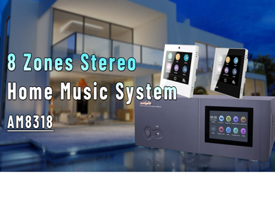 AM8318 8 zon Stereo sistem muzik rumah